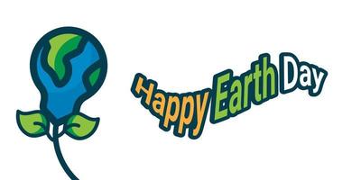 Happy earth day background vector art illustration