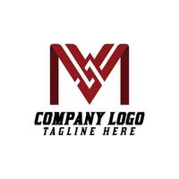 Letter VM for sale. This logo was created with the concept of a monogram vector