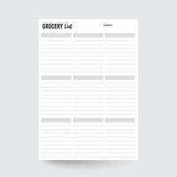 Grocery List,Grocery Shopping,Grocery Checklist,List Tracker,Grocery Planner,Grocery Template,Grocery Insert,Grocery Organizer,Meal List,Market List vector