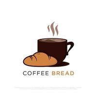 Coffee and Bread shop design vector,best for food and beverages cafe or restaurant logo icon vector illustration