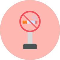 No Smoking Sign Board Vector Icon