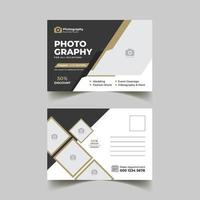 photography postcard template layout vector