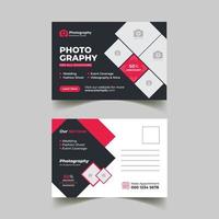 photography postcard template layout vector
