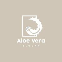 áloe vera logo, herbario planta vector, ilustración símbolo icono sencillo diseño vector