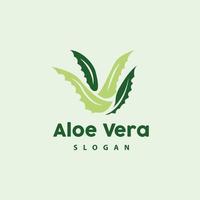 áloe vera logo, herbario planta vector, ilustración símbolo icono sencillo diseño vector