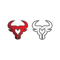 Bull logo and symbols vector template icons app