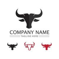 Bull logo and symbols vector template icons app