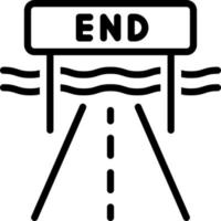 line icon for ended vector