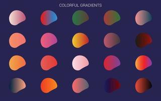 Mega set of vibrant colorful gradients color background vector