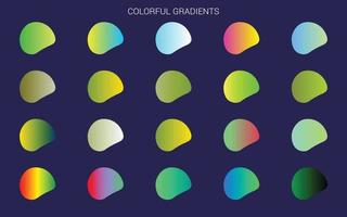 Mega set of vibrant colorful gradients color background vector