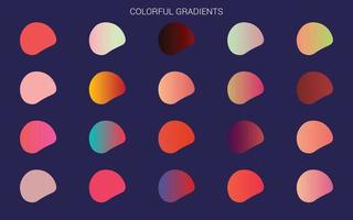 Mega set of vibrant colorful gradients color background vector