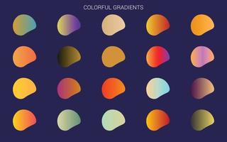 Mega set of vibrant colorful gradients color background vector