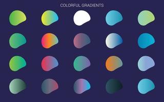 Mega set of vibrant colorful gradients color background vector