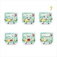 Cartoon character of lunch box with what expression vector