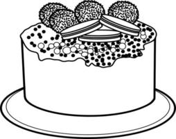 Delicious Cake Sketch vector