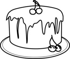 Delicious Cake Sketch vector