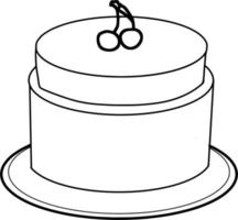 Delicious Cake Sketch vector