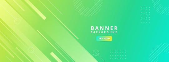 banner background. colorful, green and yellow gradations. geometric abstract. slashes vector