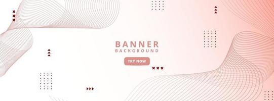 banner background. colorful, gradations of white and dark red. wave lines vector