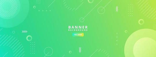 banner background. colorful, green and yellow gradations.abstract geometric.modern elegance.memphis style vector