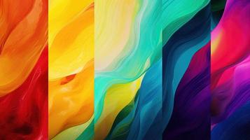 Abstract background with multicolored wavy lines photo