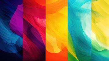 Abstract background with multicolored wavy lines photo