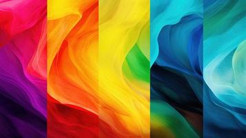 Abstract background with multicolored wavy lines photo