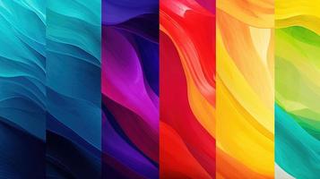 Abstract background with multicolored wavy lines photo