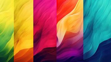 Abstract background with multicolored wavy lines photo