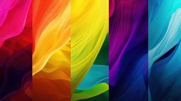 Abstract background with multicolored wavy lines photo