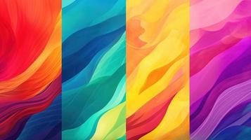 Abstract background with multicolored wavy lines photo