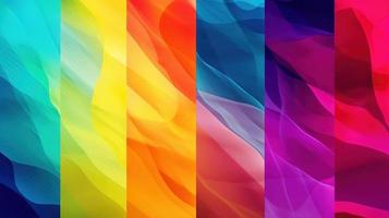 Abstract background with multicolored wavy lines photo