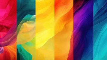 Abstract background with multicolored wavy lines photo