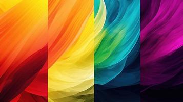 Abstract background with multicolored wavy lines photo
