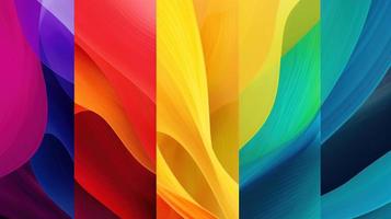 Abstract background with multicolored wavy lines photo