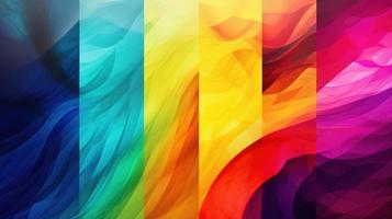 Abstract background with multicolored wavy lines photo
