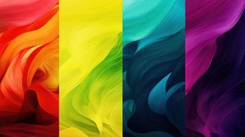Abstract background with multicolored wavy lines photo
