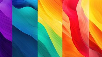 Abstract background with multicolored wavy lines photo
