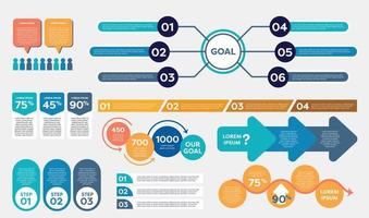 profesional colorful infographic vector