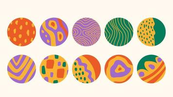 Big set of various round highlight covers vector