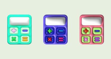 3D illustration Calculator symbol icon photo