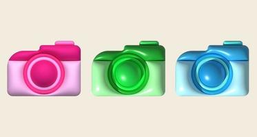 cámara icono ilustración 3d para diseño trabajo foto