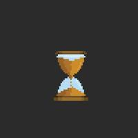 sand timer in pixel art style vector