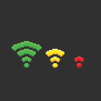 signal indicator in pixel art style vector