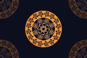 mandala vector design with black background. Seamless mandala pattern with black background. Golden mandala with black background