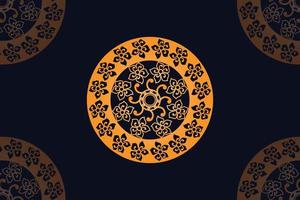 mandala vector design with black background. Seamless mandala pattern with black background. Golden mandala with black background