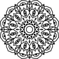 lujo mandala con negro y blanco arabesco modelo flor decoración ornamento vector