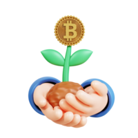 crypto handel 3d icoon png