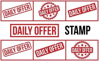 Daily Offer Rubber Stamp set Vector