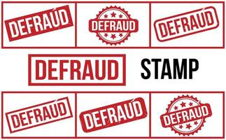 Defraud Rubber Stamp set Vector